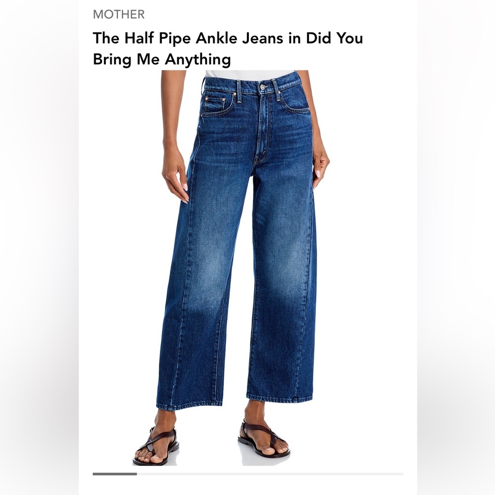 MOTHER Deep Blue Cropped Jeans